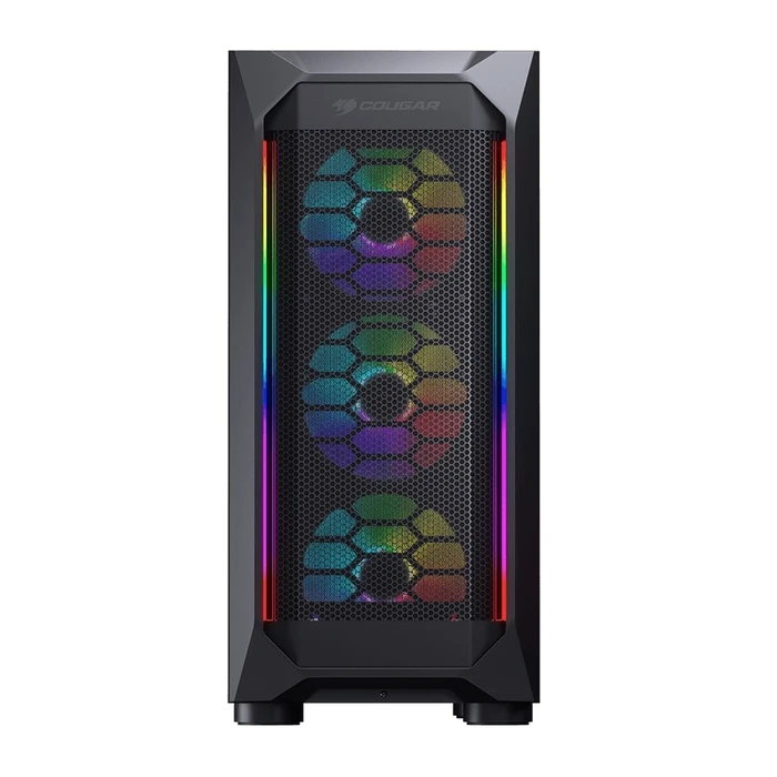 Κουτί Η/Υ Cougar Mx410 Mesh-G Rgb Tempered Glass Middle Atx Black (4X120Mm Rgb Fans Preinstalled)
