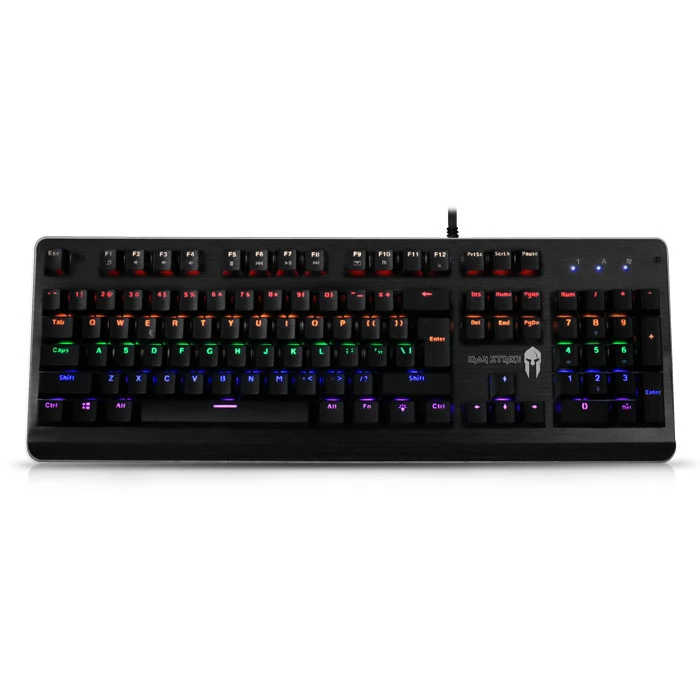 Gaming Πληκτρολόγιο Ενσύρματο Nod IRON STRIKE GAMING Black RGB LED