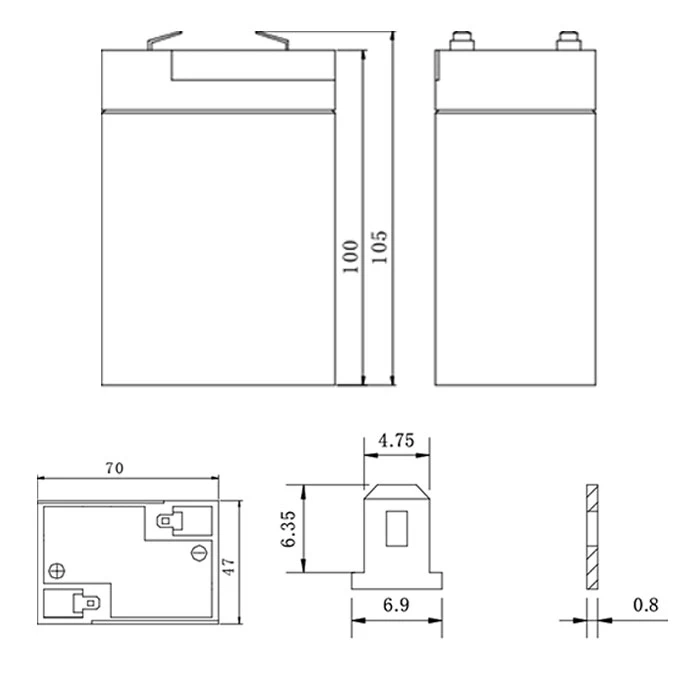 Μπαταρία Μολύβδου Nod LAB 6V 4.5AH