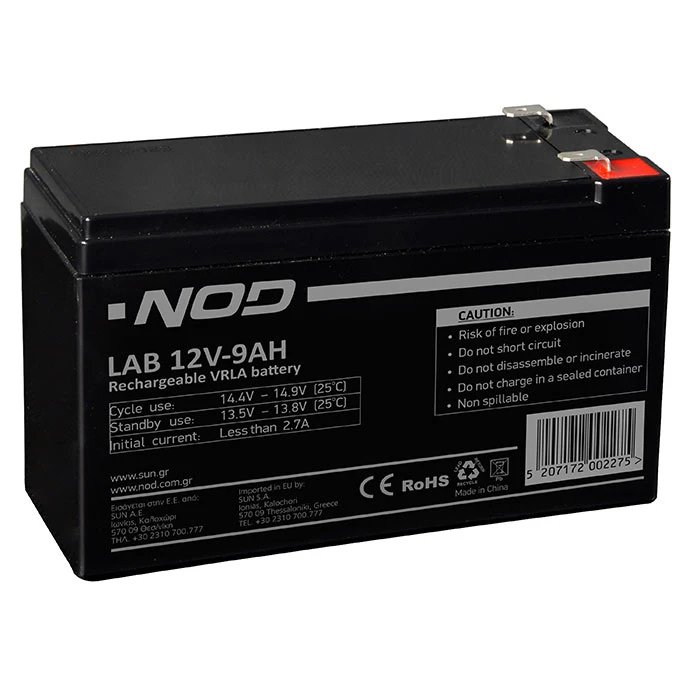 Μπαταρία Μολύβδου Nod LAB 12V 9AH