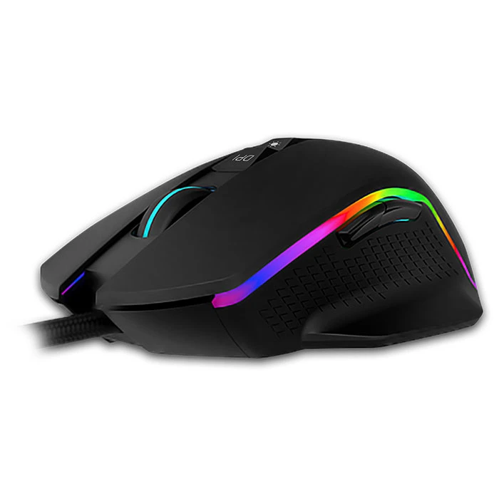 Ποντίκι Gaming Ενσύρματο NOD RUN Amok RGB mouse 6400 DPI Black 7 πλήκτρα