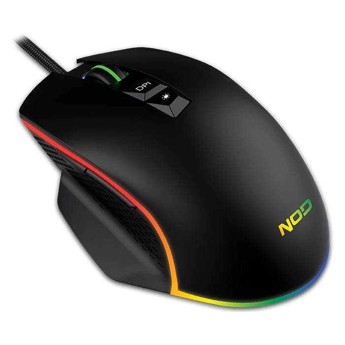 Ποντίκι Gaming Ενσύρματο NOD RUN Amok RGB mouse 6400 DPI Black 7 πλήκτρα