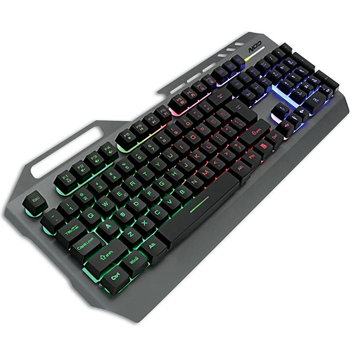 Gaming Πληκτρολόγιο Ενσύρματο NOD Defender Gaming RGB LED με βάση στήριξης για το smartphone