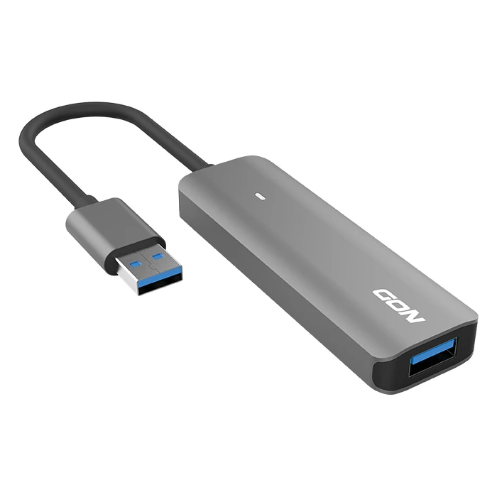 USB Hub Nod αλουμινίου 4 θυρών USB 3.2 Gen 1x1.