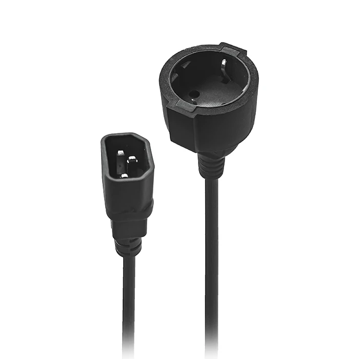 Καλώδιο Τροφοδοσίας Nod Schuko θηλυκό - IEC-320-C14 αρσενικό, 0.2m