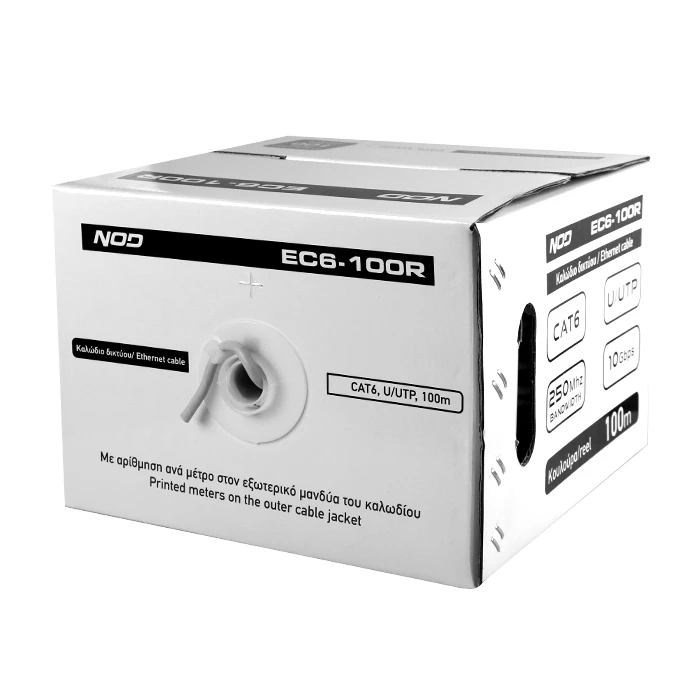 Καλώδιο Δικτύου Nod CAT6 U/UTP, σε κουλούρα 100m, με Easy Pull Box