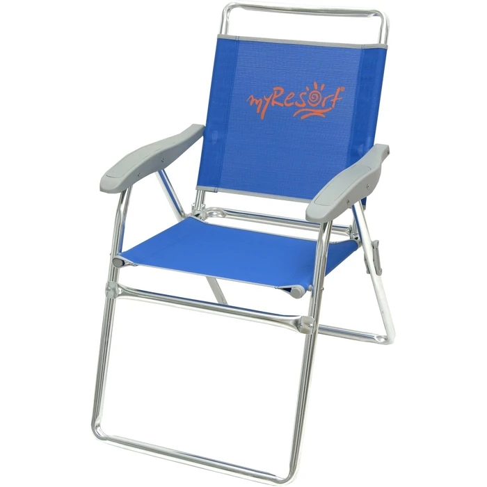 myResort BLUE ALUMINUM GARDEN-VERANDA CHAIR WITH 2x1 FABRIC ARMS