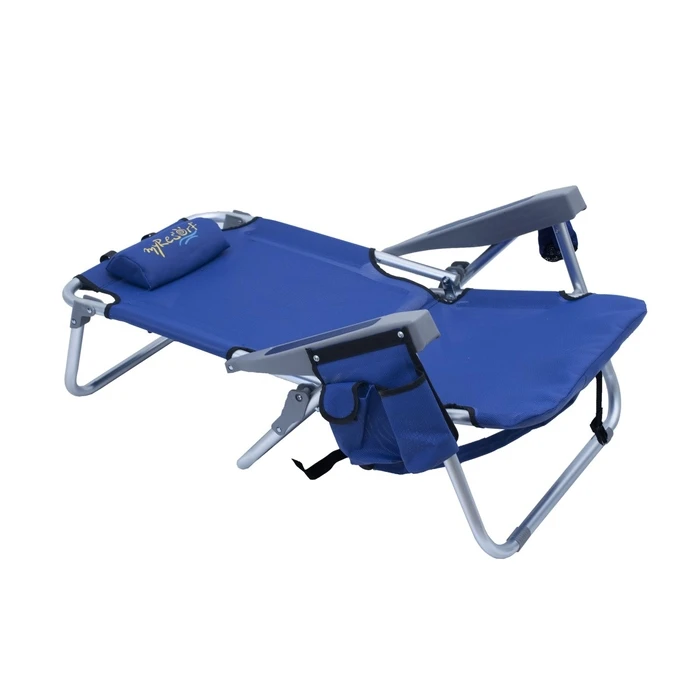 myResort ALUMINUM BEACH CHAIR BLUE WITH TEXTILE ARMS 2x1- REINFORCED-5 SEATS