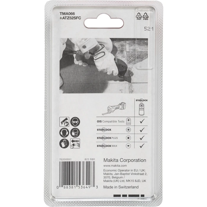 Makita MT Elastic Scraper Blade 52mm x 40mm for Multitool (B-64995)