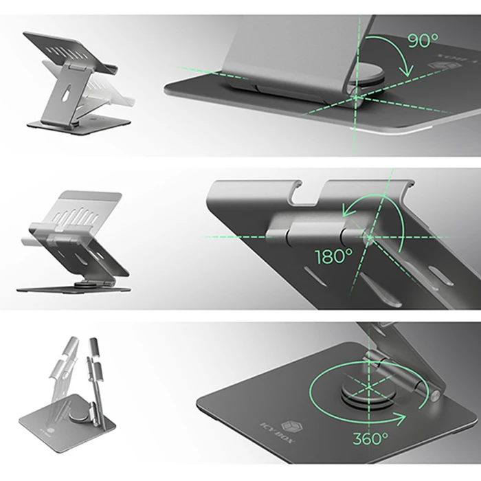 Βάση Tablet Icy Box rotatable & adjustable up to 12.9"
