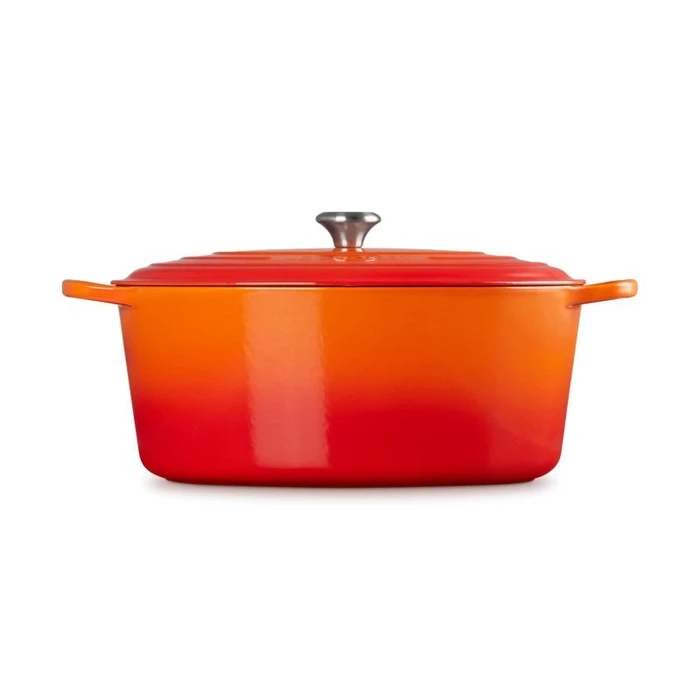 Le Creuset Signature Oval Roaster 40 cm - Enameled Cast Iron Oven Roaster (Oven Red)