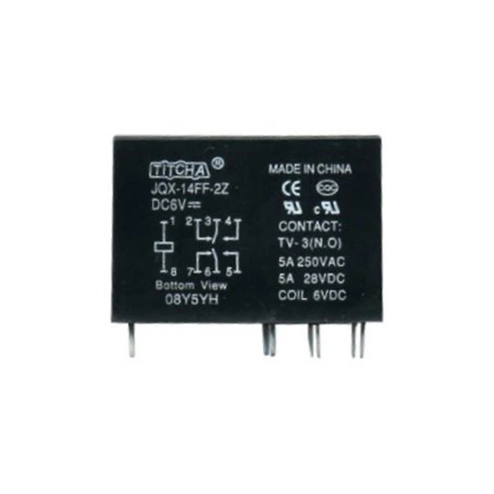 RELAY 6V DC 2Z 2U 5A - JQX-14FF2