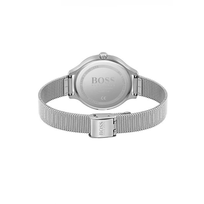 Γυναικείο Ρολόι Hugo Boss 1502535 (36mm) Μεταλλικό Μπρασελέ Ασημί
