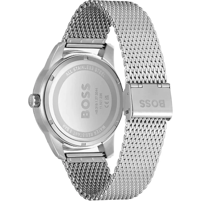 Ανδρικό Ρολόι Hugo Boss 1513942 (42mm) Μεταλλικό Μπρασελέ Ασημί
