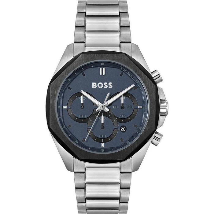 Ανδρικό Ρολόι Boss 1514015 (43mm) Μεταλλικό Μπρασελέ Ασημί
