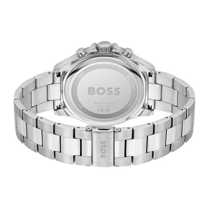 Ανδρικό Ρολόι Boss 1514101 (45mm) Μεταλλικό Μπρασελέ Ασημί