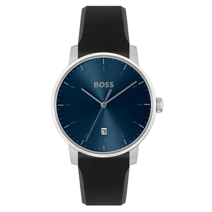 Ανδρικό Ρολόι Boss 1514131 (40mm) Καουτσούκ Λουράκι Μαύρο