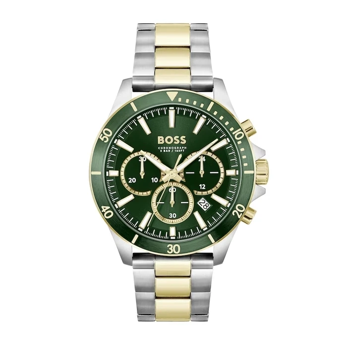 Ανδρικό Ρολόι Boss 1514154 (44mm) Μεταλλικό Μπρασελέ Ασημί