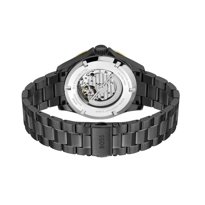 Ανδρικό Ρολόι Boss 1514203 (42mm) Μεταλλικό Μπρασελέ Μαύρο