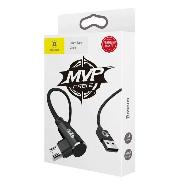 Καλώδιo USB Baseus MVP Elbow USB to micro USB 2A 1m - Black