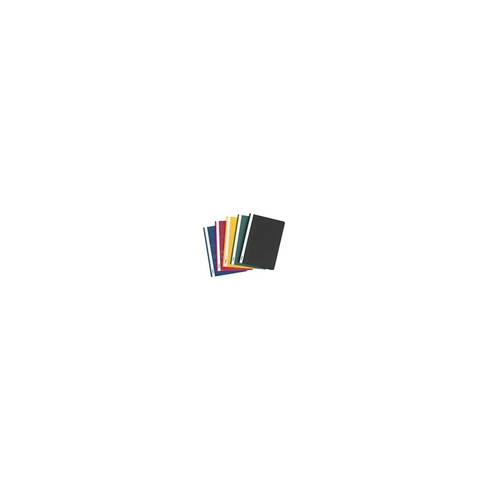 Herlitz Schnellhefter A4 PP, assorted colours, 10-pack (A4 polypropylene clip folders, transparent front with label strip)