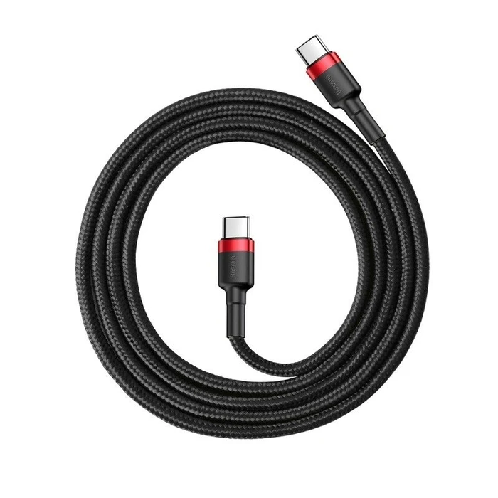 Καλώδιο USB-C to USB-C Baseus Cafule PD 2.0 QC 3.0 60W 2m (Black+Red)
