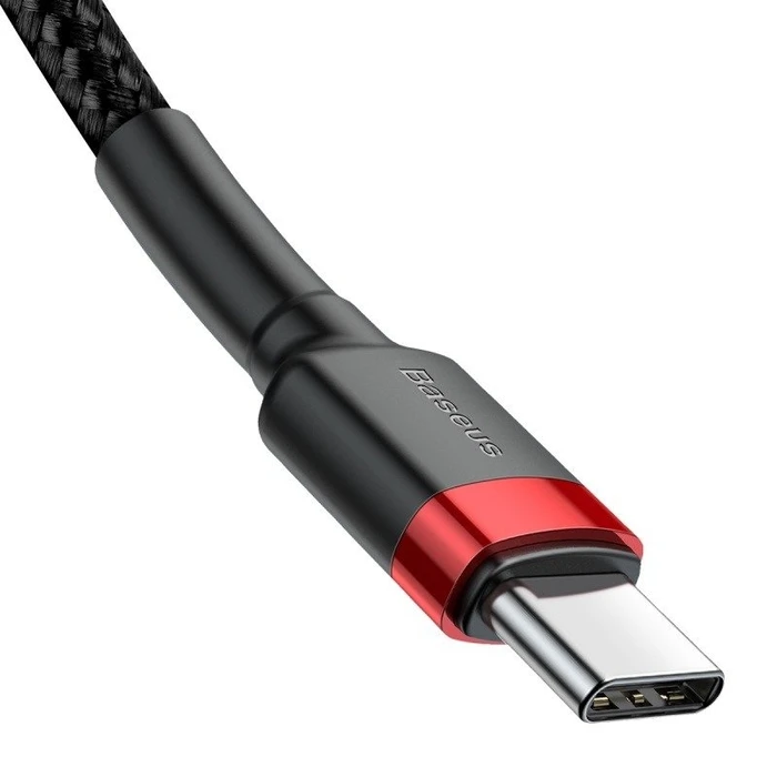 Καλώδιο USB-C to USB-C Baseus Cafule PD 2.0 QC 3.0 60W 2m (Black+Red)
