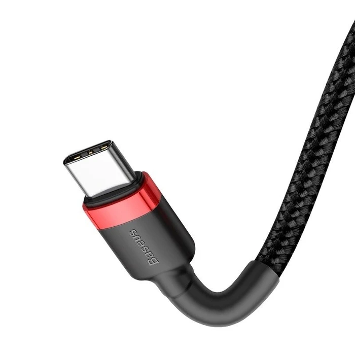 Καλώδιο USB-C to USB-C Baseus Cafule PD 2.0 QC 3.0 60W 2m (Black+Red)