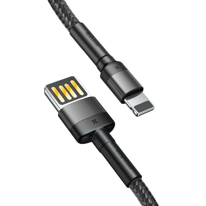 Καλώδιο USB to Lightning Baseus Cafule 2.4A 1m (gray-black)