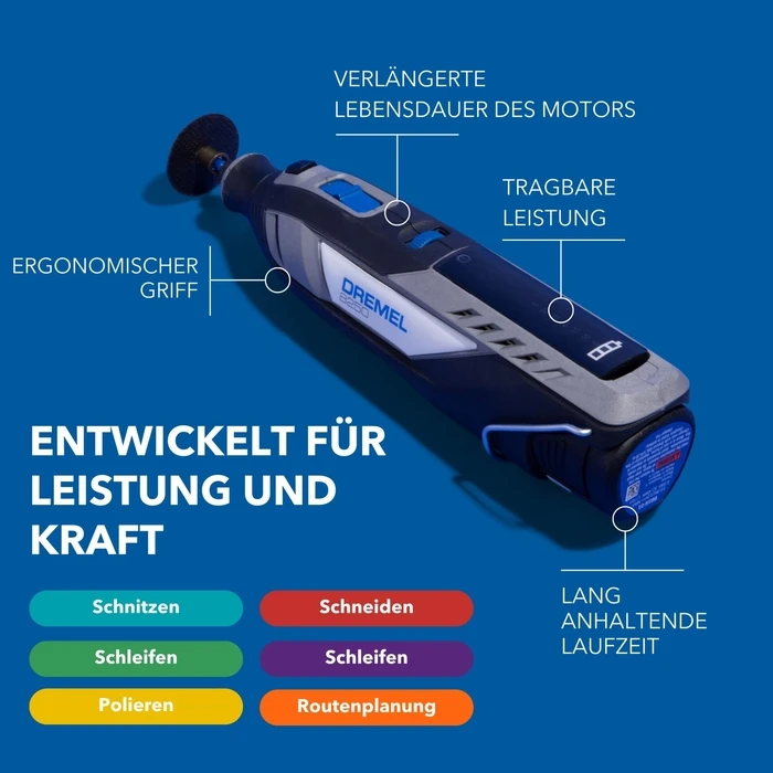 Dremel 8250 Rotary Multi-Tool Brushless 12V 1x2Ah Variable Speed