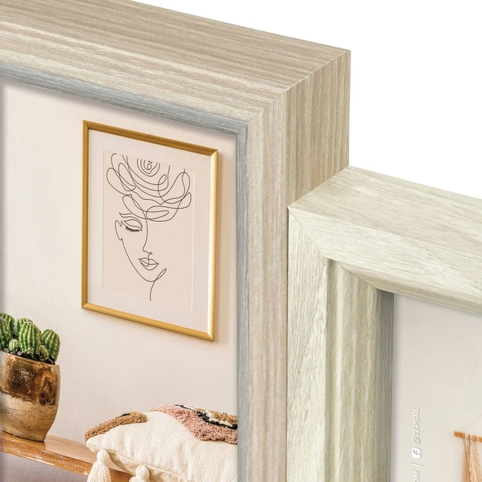 ZEP Wooden Picture Frame with Multicolour Border VZ882