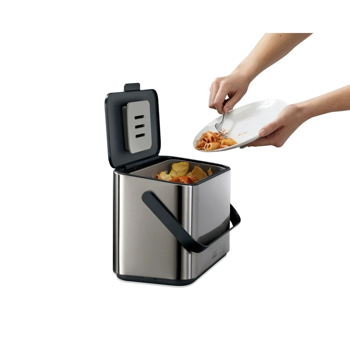Joseph Joseph Collect 4L Stainless Steel Food Waste Compost Caddy