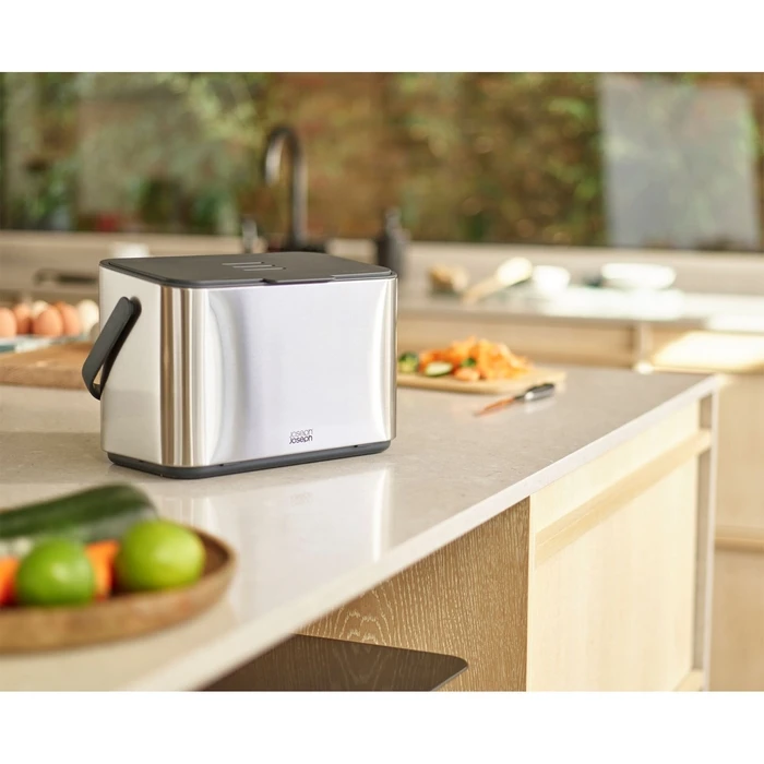 Joseph Joseph Collect 4L Stainless Steel Food Waste Compost Caddy
