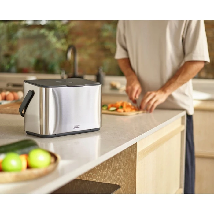 Joseph Joseph Collect 4L Stainless Steel Food Waste Compost Caddy