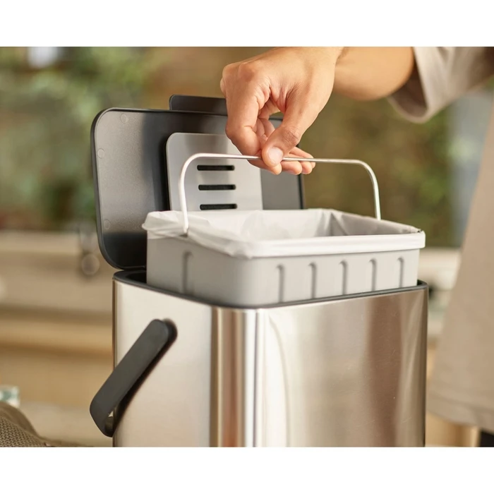 Joseph Joseph Collect 4L Stainless Steel Food Waste Compost Caddy