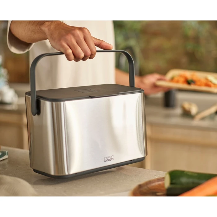 Joseph Joseph Collect 4L Stainless Steel Food Waste Compost Caddy