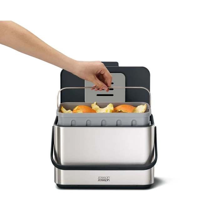 Joseph Joseph Collect 4L Stainless Steel Food Waste Compost Caddy