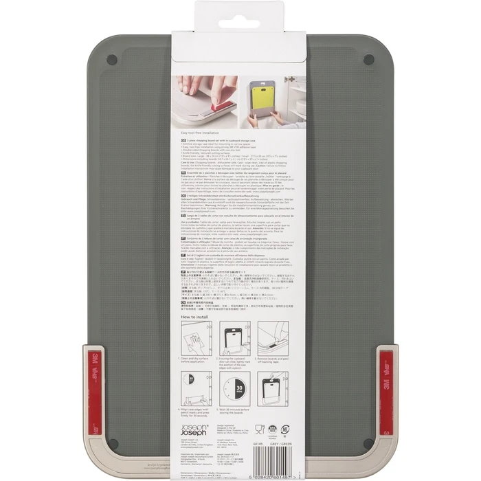 Joseph Joseph DoorStore™ Chop 2-piece Grey Chopping Board Set