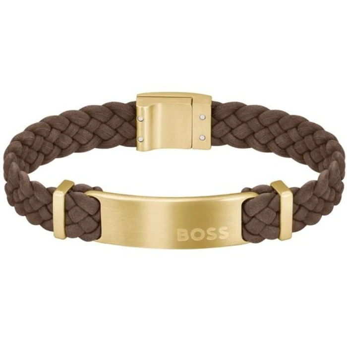 BOSS Men's Leather Bracelet 19 cm (Model 1580607S)