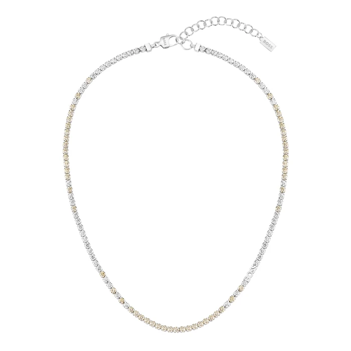 BOSS Women's Necklace Riviera Stainless Steel Grey 41 cm - Model 1580630