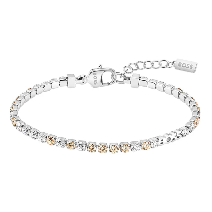 BOSS Women's Bracelet - Stainless Steel with Zircon, Adjustable 16-19 cm (Model 1580633)