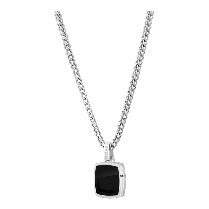 BOSS Men's Necklace 1580648 (55 cm) - Stainless Steel, Grey