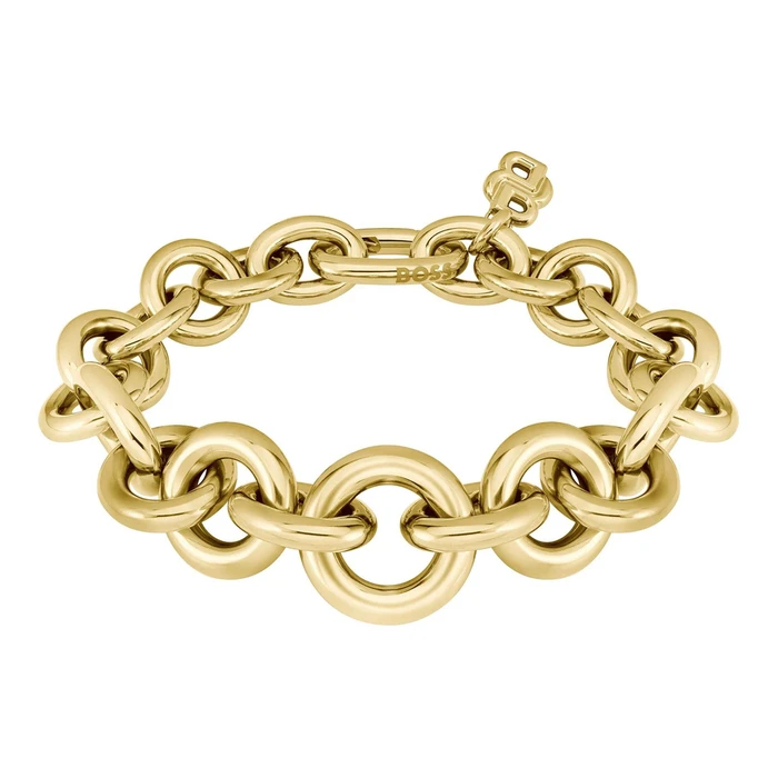 BOSS Women's Stainless Steel Bracelet, 16 cm, Golden