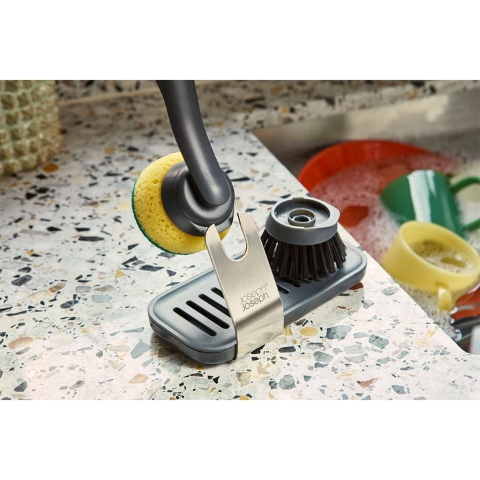 Joseph Joseph SinkTech Washing Up Brush & Sponge Set with Steel Stand