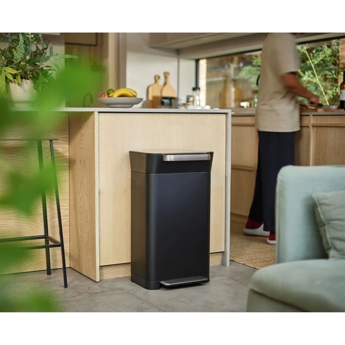 Joseph Joseph Stainless Steel Trash Bin Black 30L (Model 30146)