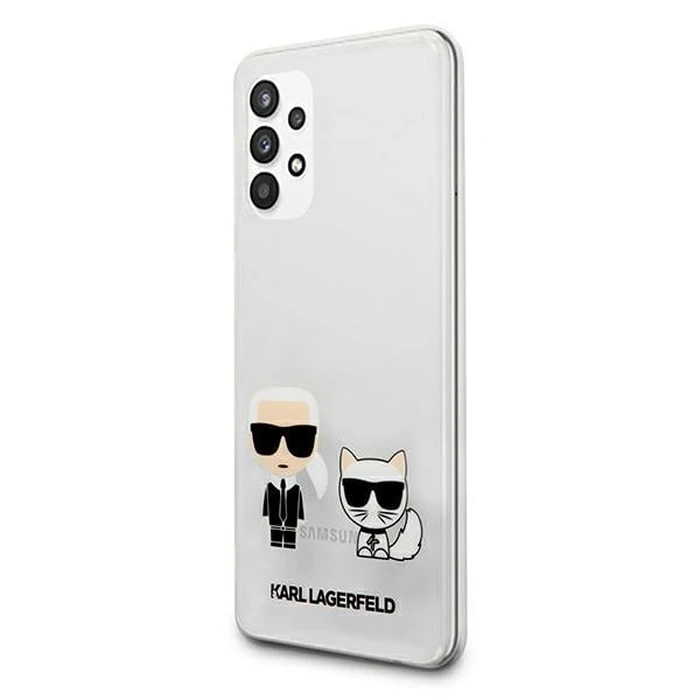 Karl Lagerfeld KLHCA32CKTR Samsung Galaxy A32 5G hardcase Transparent Karl & Choupette