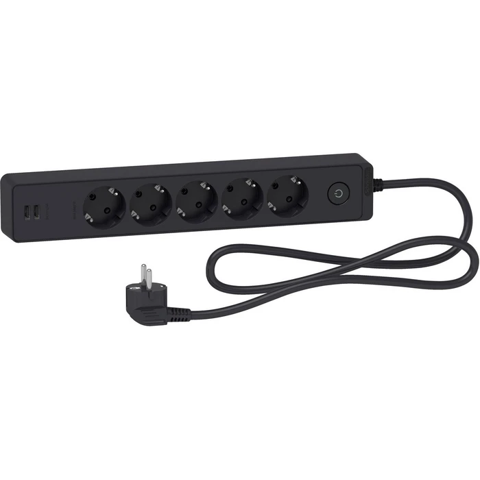 Πολύπριζο APC Socket ST945U1B, 5 Outlets ,USB Type, 1.5m Cable, Anthracite
