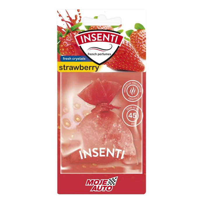 MOJE AUTO κρεμαστό αρωματικό αυτοκινήτου φράουλα crystals 20g