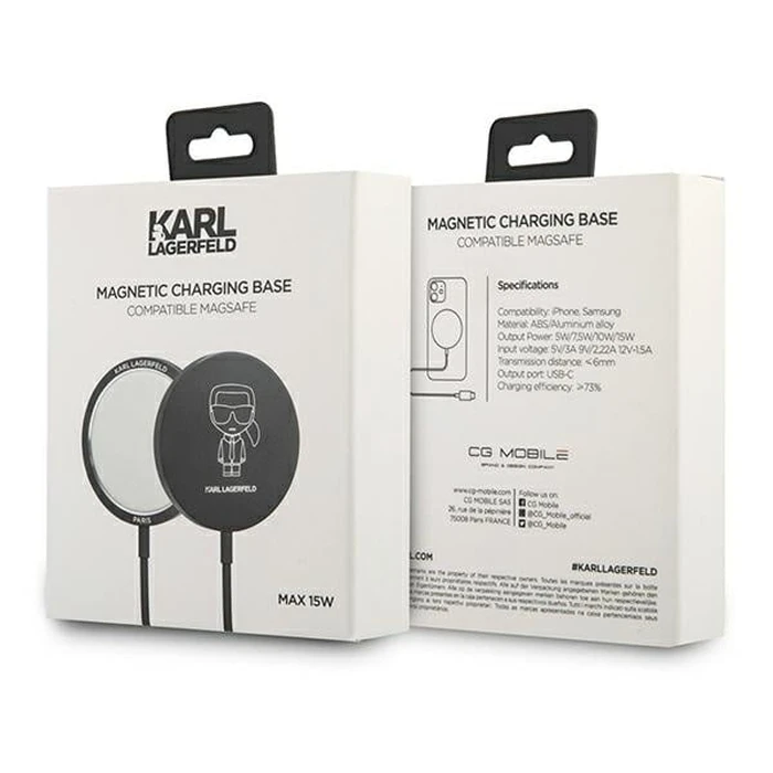 Karl Lagerfeld Wireless Charger KLCBMSIKBK 15W MagSafe