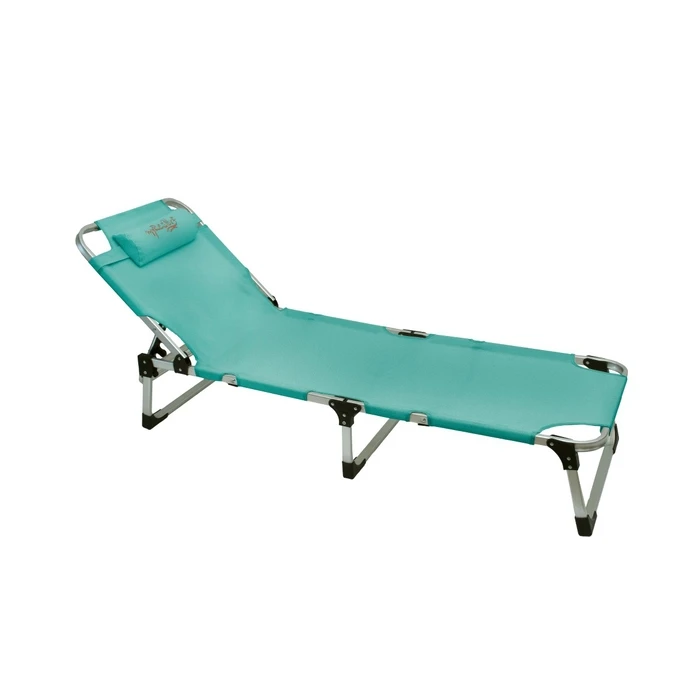myResort ALUMINUM SUN BED BLUE FOLDABLE REINFORCED FABRIC 2x1